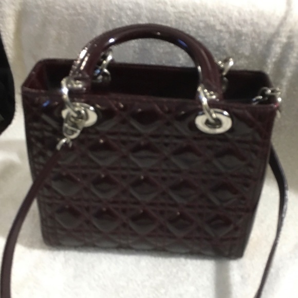 Vintage Red Patent Large Lady Dior Shopping Tote - Picture 2 of 5